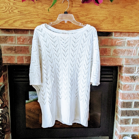 Derek Heart Sweaters - Derek Heart brand white sweater plus size 3X